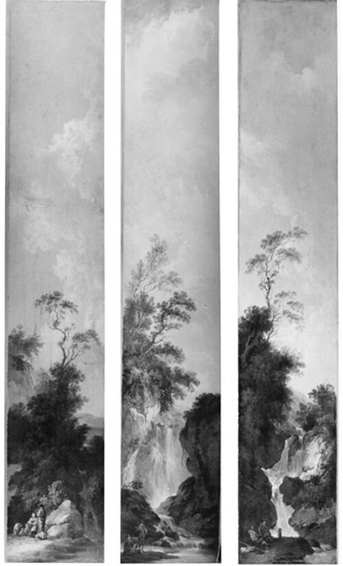 Komponierte Landschaft. Von den Panneaux des Landschaftszimmers aus dem Finslerschen Hause im Kratz, , Heinrich Wüest