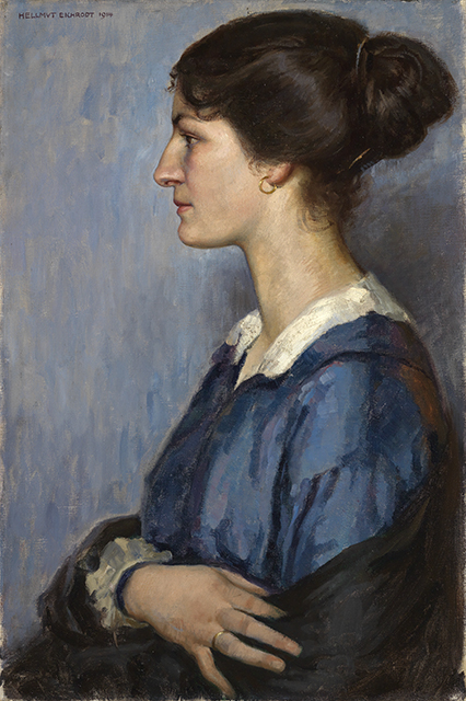 Frauenbildnis im Profil nach links, 1914, Hellmut Eichrodt