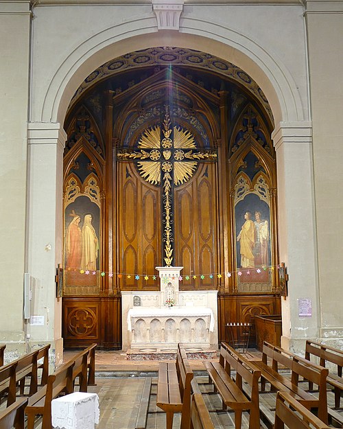 ensemble de 2 peintures : 2 saintes et 2 saints (Melchior Doze), 1861, Melchior Doze