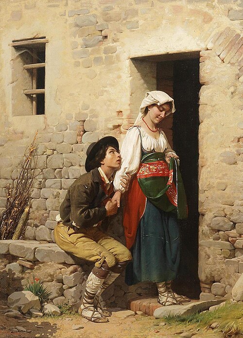 A declaration of love, 1900, Giuseppe Ciaranfi
