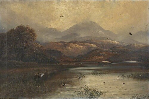 Coniston Lake from Lake Bank, 1900, Henry Robinson Hall