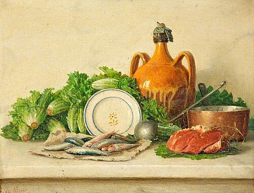 Still Life of Vegetables, 1900, Giuseppe De Nigris