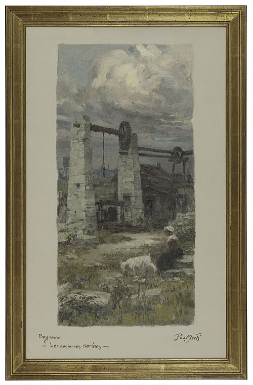Esquisse pour la mairie de Bagneux : les anciennes carrières de Bagneux, 1907, Paul Steck