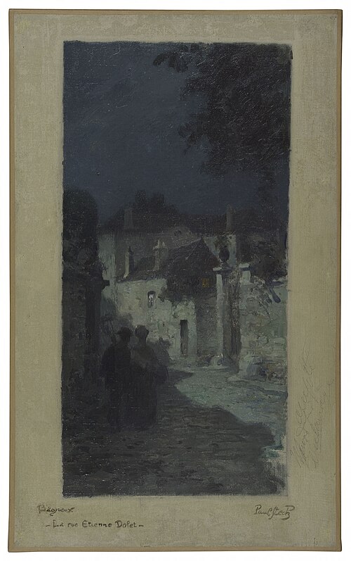 Esquisse pour la mairie de Bagneux : rue Etienne Dolet, paysage, 1907, Paul Steck