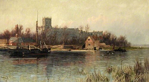 Christchurch Priory, Dorset, 1896, Sidney Pike