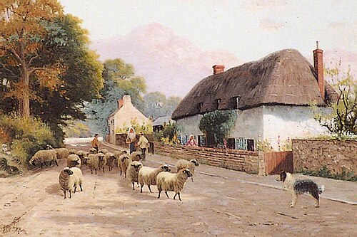 Thatched Cottage in Wick, 1900, Sidney Pike