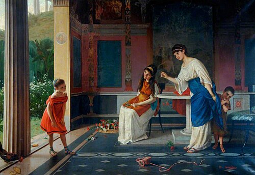 A Family from Ancient Times at Home, , Alfonso Savini