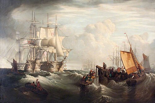 Getting up Anchor at Spithead, 1859, George William Mote