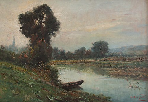 De molenvijvers te Genk , avondrust, , Charles Bougard