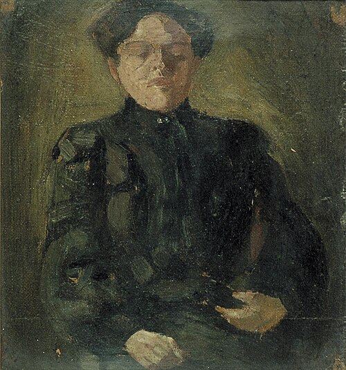 Portret van Agnita Feis, 1907, Theo van Doesburg