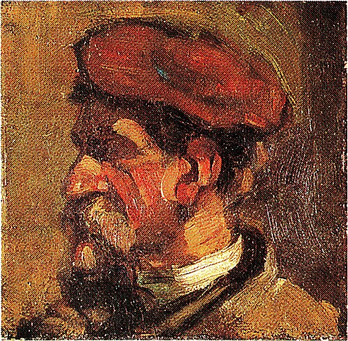 Portrait of een man met baret, 1908, Theo van Doesburg