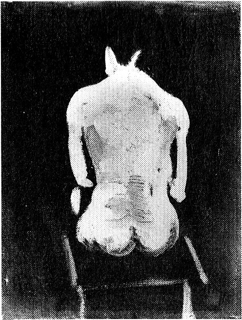 Zittend naakt op de rug gezien, 1913, Theo van Doesburg