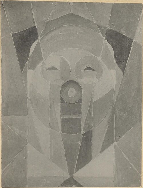 Geabstraheerd portret, 1916, Theo van Doesburg