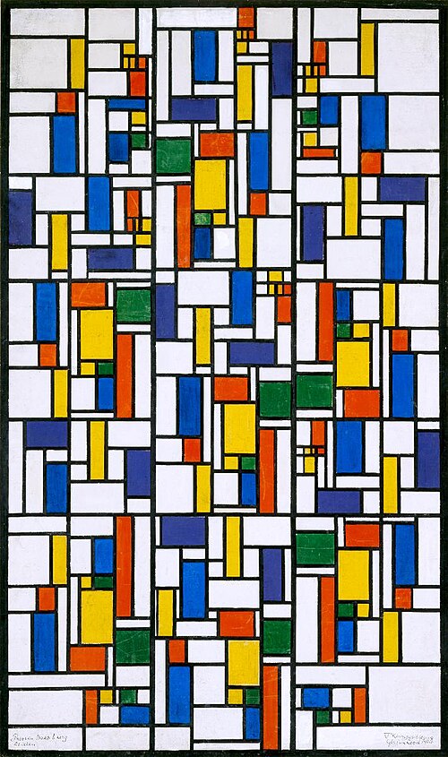 Komposition V.. Farbentwurf für Glasfenster, 1917, Theo van Doesburg