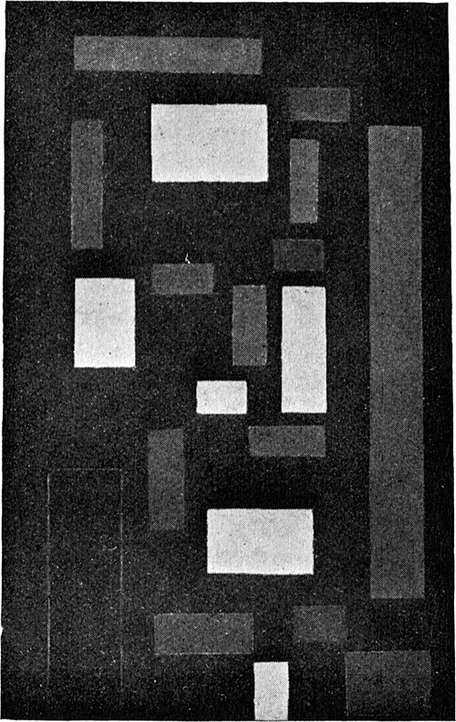 Composition VI (on black fond), 1917, Theo van Doesburg