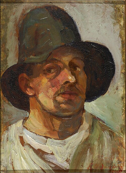 Selfportrait with Hat, 1906, Theo van Doesburg