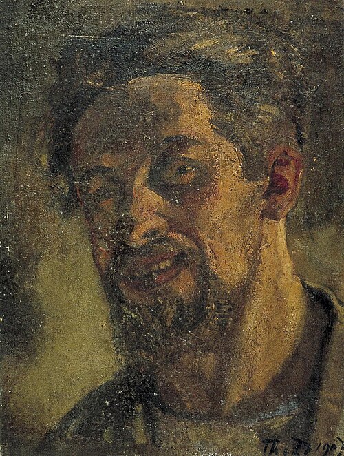 Smiling man (self-portrait?), 1907, Theo van Doesburg