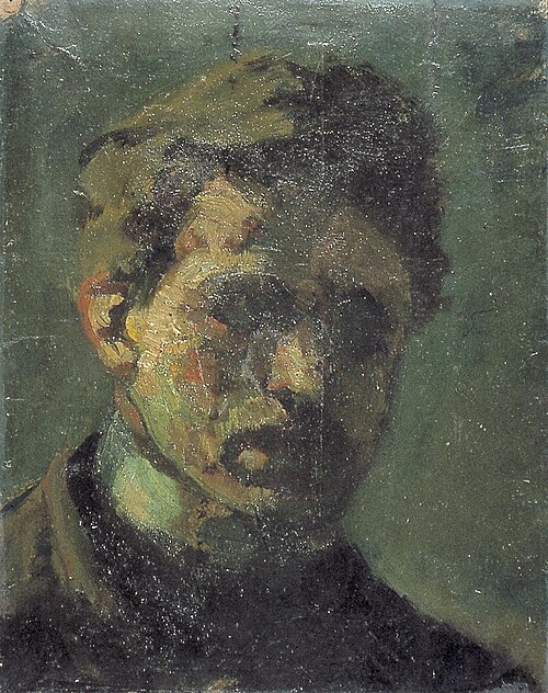 Mannenportret (zelfportret?), 1910, Theo van Doesburg