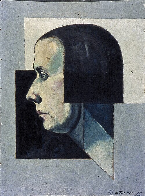Portrait of Nelly van Doesburg (1899-1975), 1922, Theo van Doesburg