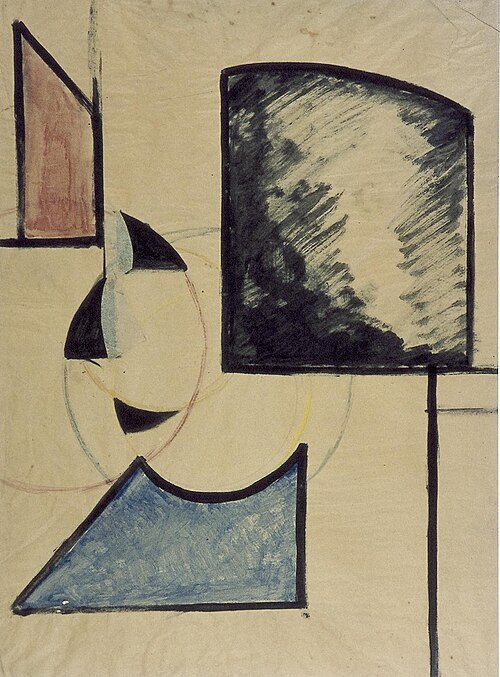 Portrait of Pétro, 1922, Theo van Doesburg
