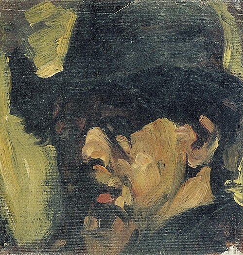 Self-portrait with hat. '`UNIQ--ref-00000004-QINU`"' ", 1909, Theo van Doesburg
