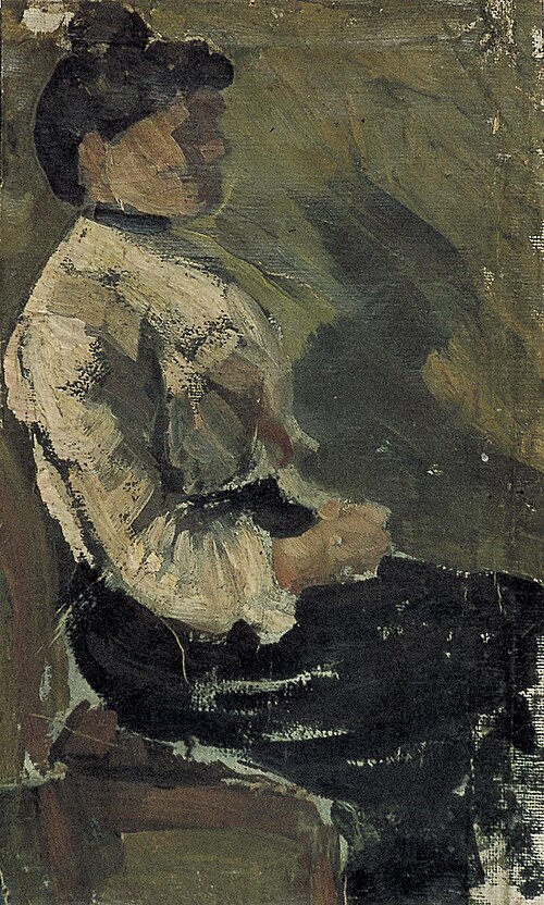 Zittende vrouw (Agnita Feis), 1906, Theo van Doesburg