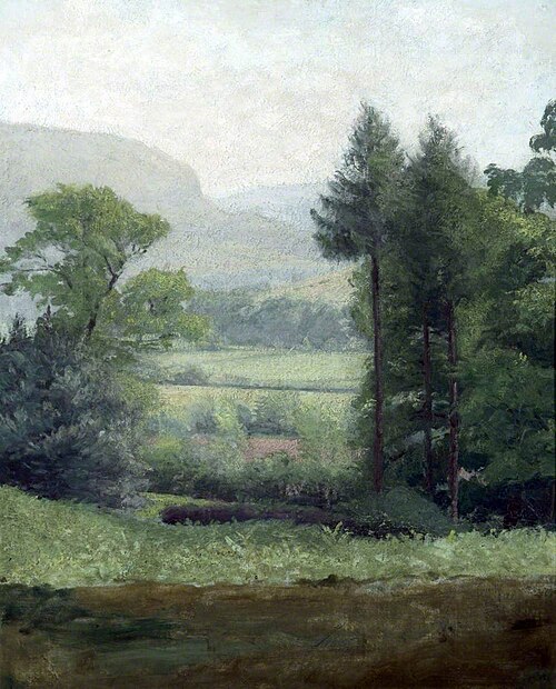 Cwmyoy Brest from Llanthony Valley, 1910, Maxwell Gordon Lightfoot