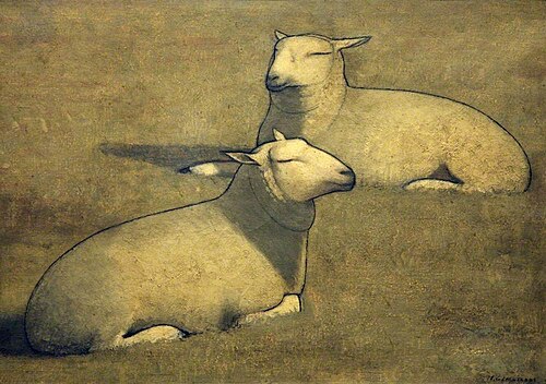 Study of Two Sheep, 1910, Maxwell Gordon Lightfoot