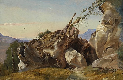 Landschaft bei Olevano, 1832, Friedrich Paul Nerly