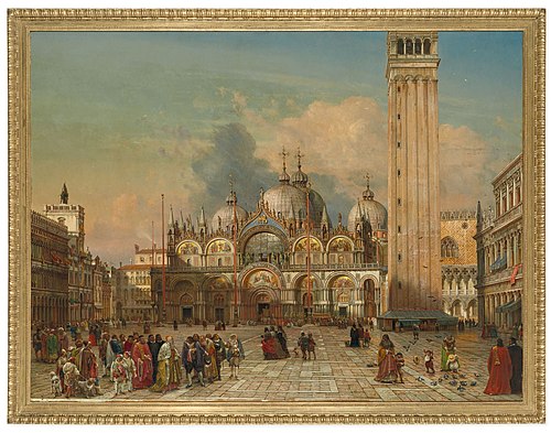 St. Mark's Square in Venice, , Friedrich Paul Nerly