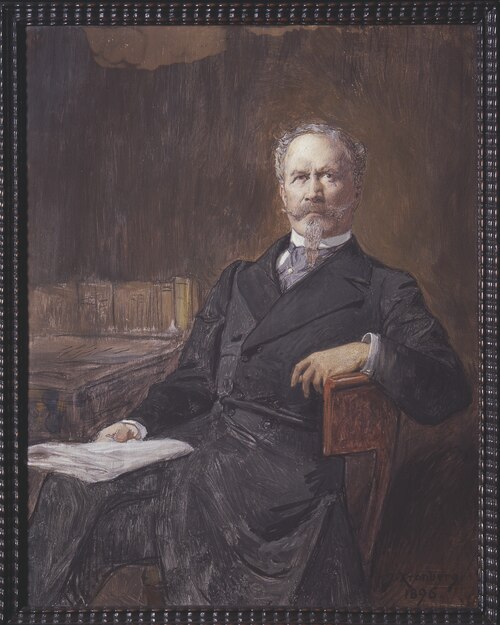 Walther von Hallwyl (1839-1921) preparatory study, 1896, Julius Kronberg