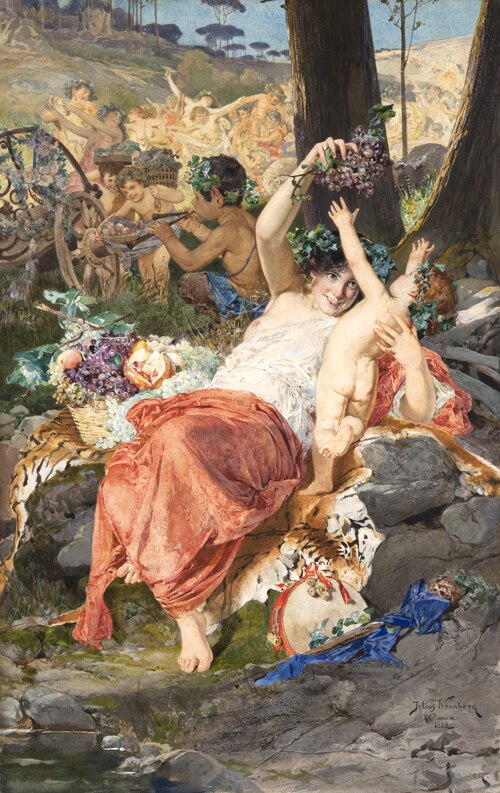 Bacchant, 1882, Julius Kronberg