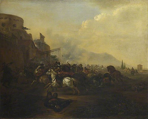 Cavalry attacking a Fortified Place, 1677, Hendrik Verschuring