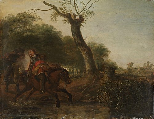 Fight between Horsemen, 1658, Hendrik Verschuring