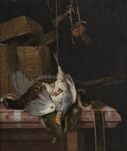 Hunting Still Life, 1672, Hendrik de Fromantiou