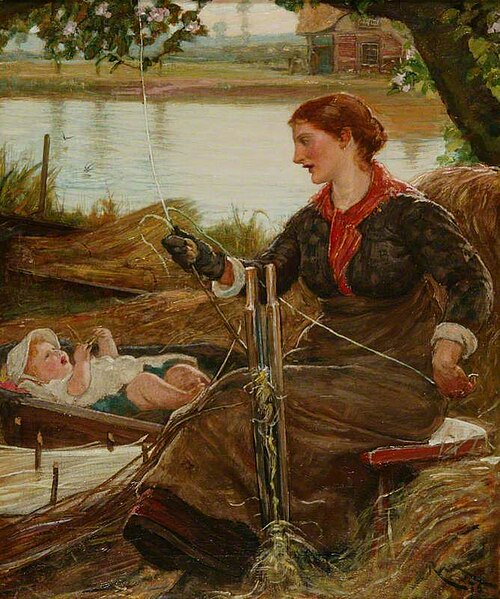 Osier Peeling on the Cam, 1875, Robert Walker Macbeth