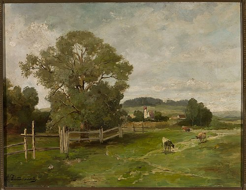 Landscape with cows, , Alfred Zimmermann