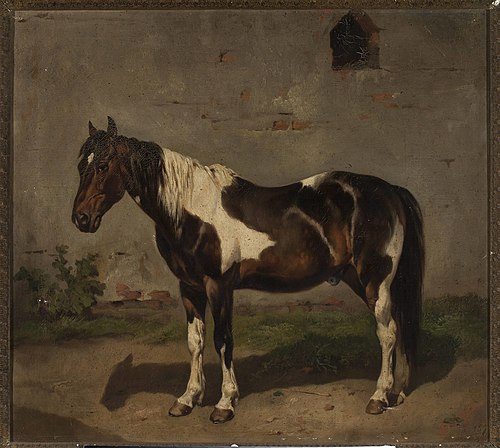 Horse with the barn in the background, 1866, Józef Brodowski