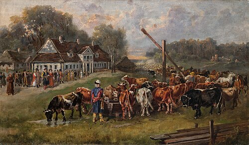 Cattle's Return, 1868, Józef Brodowski