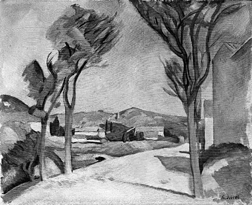 Route à Villeneuve-les-Avignon", 1913, Henri Doucet