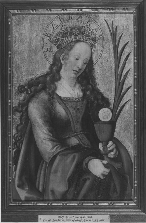 Wings of an altar predella: Saint Barbara, 1510, Wolf Traut