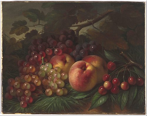 Peaches, Grapes and Cherries, 1865, George Henry Hall
