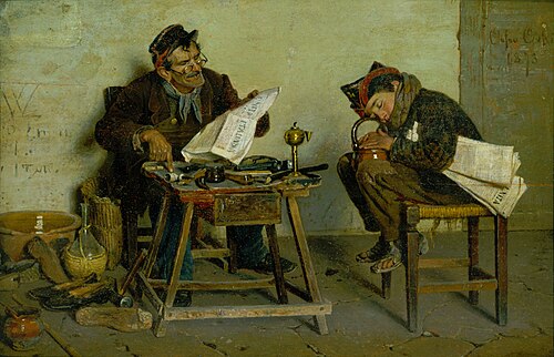 A Political Cobbler, 1873, Orfeo Orfei