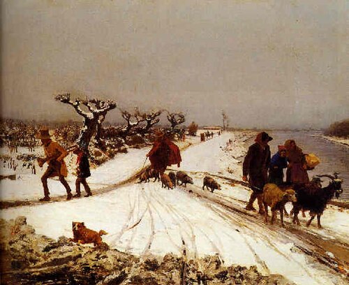 Return from the Market, 1883, Giovanni Battista Quadrone
