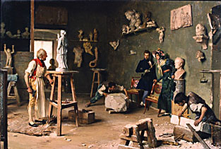 The Sculptor in His Studio, 1891, Giovanni Battista Quadrone