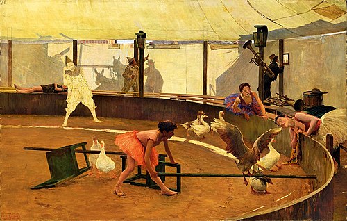Quacks with Geese (The Education of Geese in the Circus), 1898, Giovanni Battista Quadrone