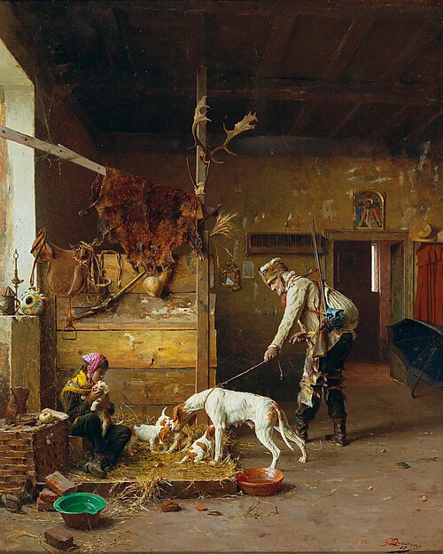 Off to the hunt, 1887, Giovanni Battista Quadrone