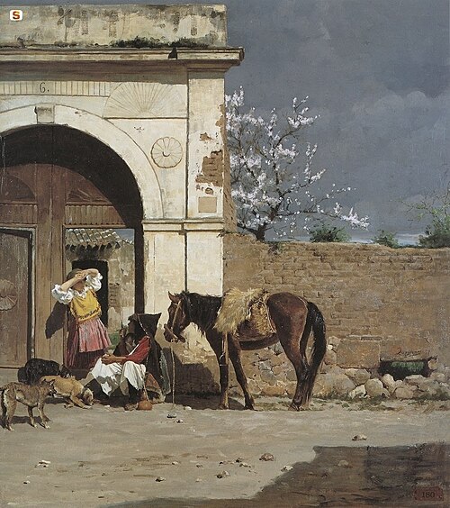 A stopover in Sardinia, 1886, Giovanni Battista Quadrone