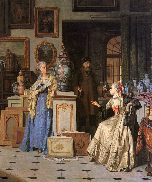 At the Antiquarian's, 1880, Jean Carolus