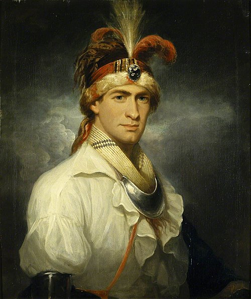 William Augustus Bowles (1763-1805), as a Native American (Creek) Indian Chief, 1790, Thomas Bush Hardy